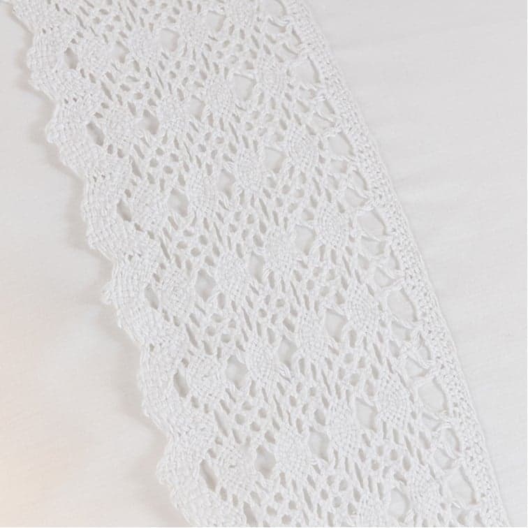 Dommelin Lakenset Lace Percal - Wit 160 x 270 cm