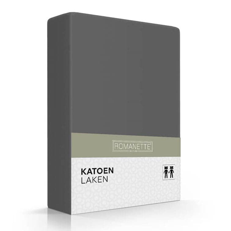 Romanette Laken Katoen Taupe