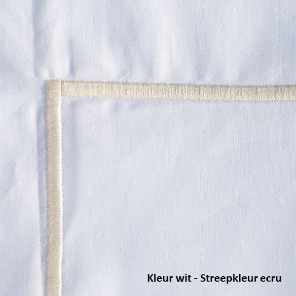 Dommelin Lakenset Cortina Wit - streep Ecru