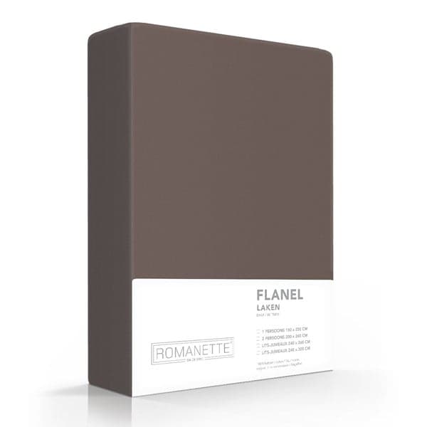 Romanette Laken Katoen-Flanel Taupe
