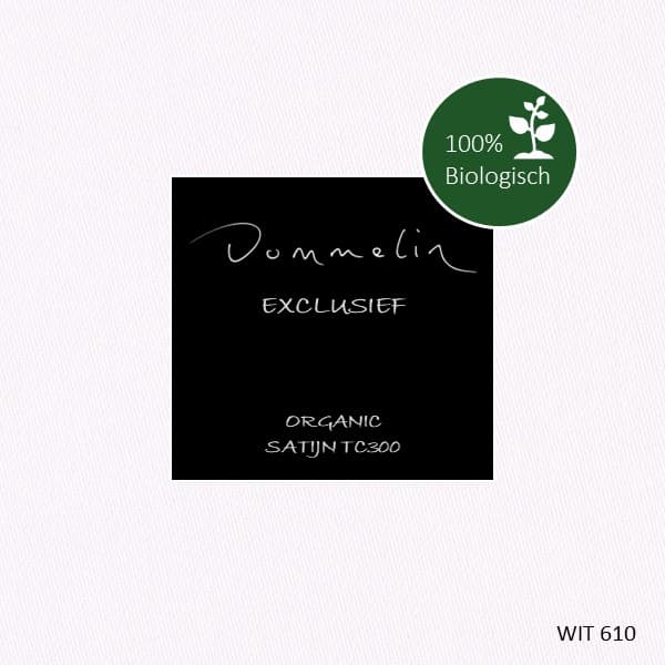 Dommelin Laken Biologisch Satijn 300TC Wit