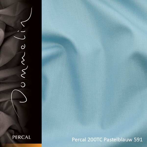 Dommelin Laken Percal 200TC Pastelblauw